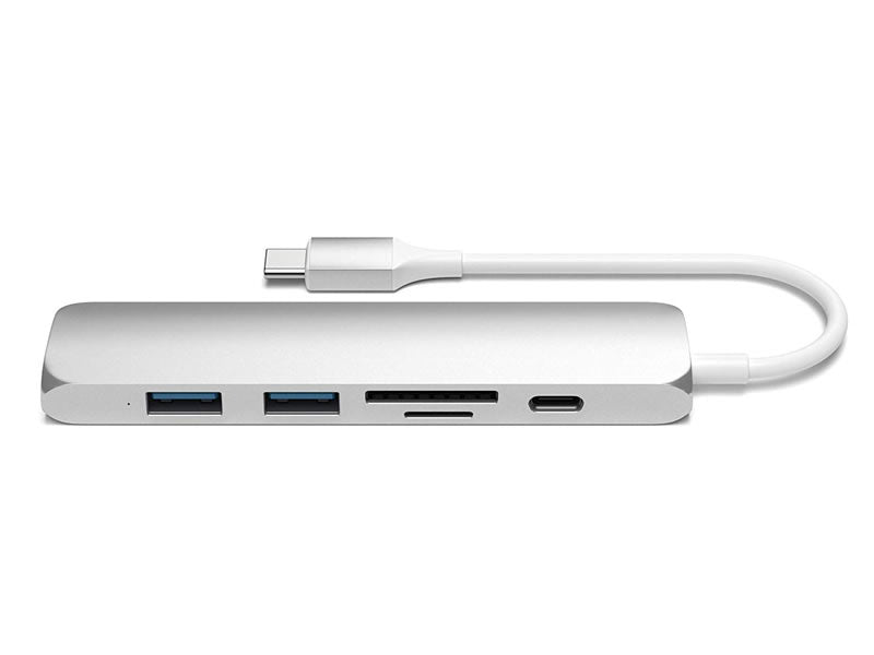 Adattatore Type C Multiport Silver Hdmi 2Usb Usbc 4K Satechi V2 - Visualizzazione dettagliata
