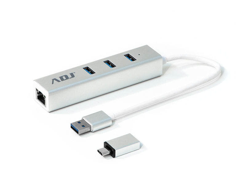 Hub Usb 3 0 3P Adattatore Type C Sl 3 Usb 3 0 Rj45 Adj - Visualizzazione dettagliata