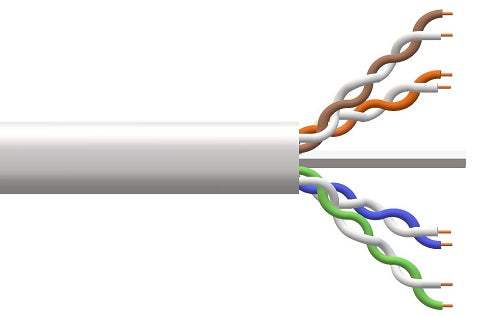 Bobina Rete Utp Cat6 305Mt Rame Awg24 Rame Lszh Classe Cpr Cca Blu - Visualizzazione dettagliata