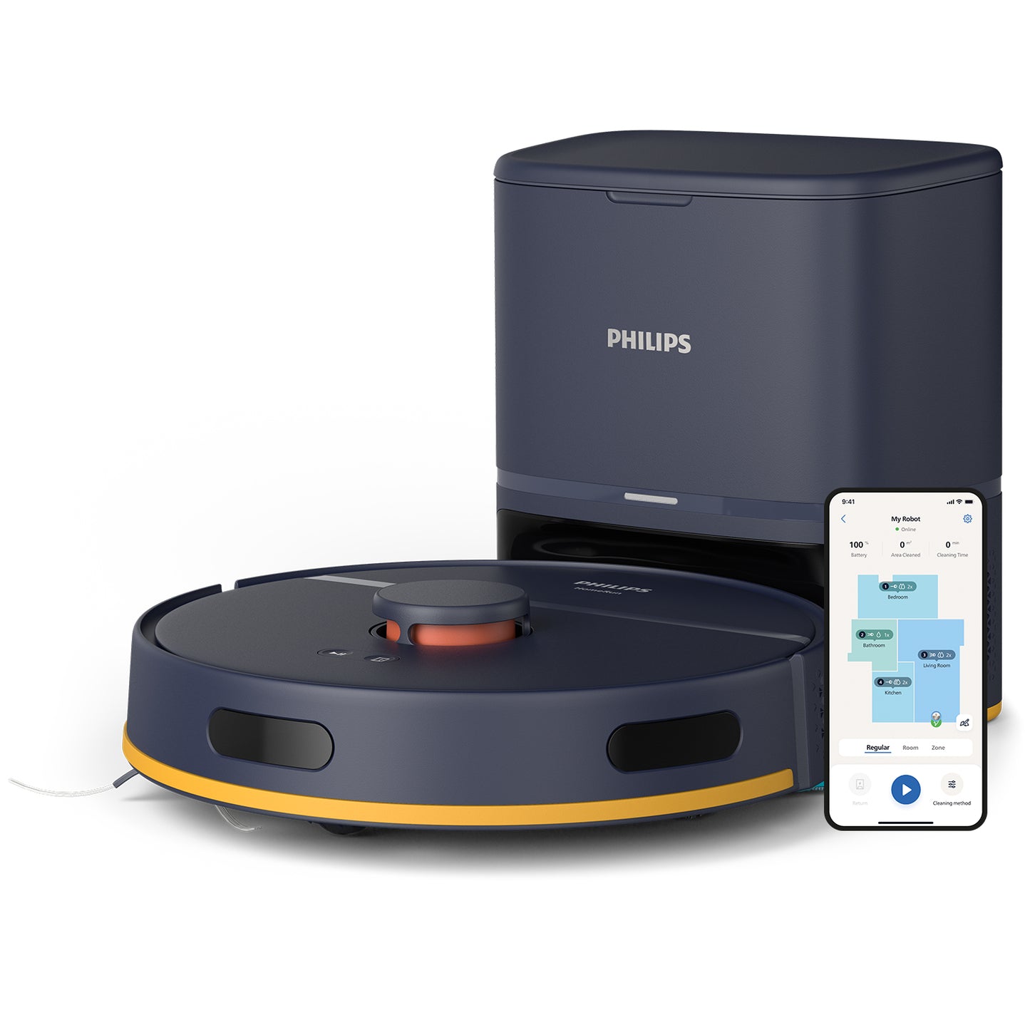 Aspirapolvere Robot Philips Xu2100 Aspira E Lava Con Svuotamento Autom - Visualizzazione dettagliata