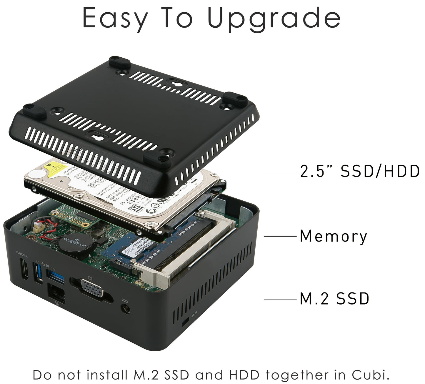 Pc Msi Cubi Cel 4Gb 64Gb W10Pro N4500 H Vga 4K Gblan 2U3 2 - Visualizzazione dettagliata