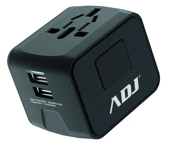 Adattatore Universale Travel Bk Us Eu Aus Uk Plugs 2 Usb Ports - Visualizzazione dettagliata