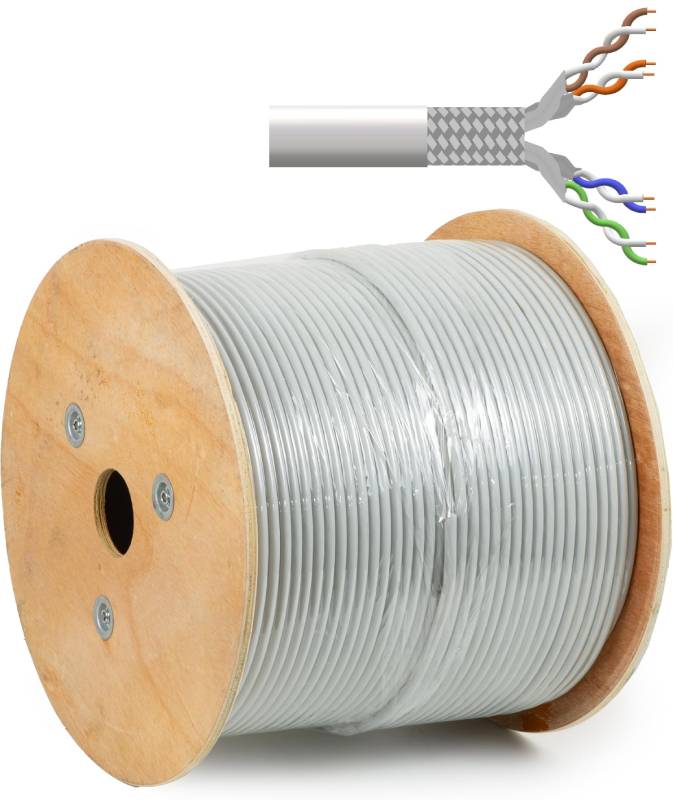 Bobina Rete S Ftp Cat 6A 305Mt Rame Awg23 Lsoh Classe Cpr Cca - Visualizzazione dettagliata