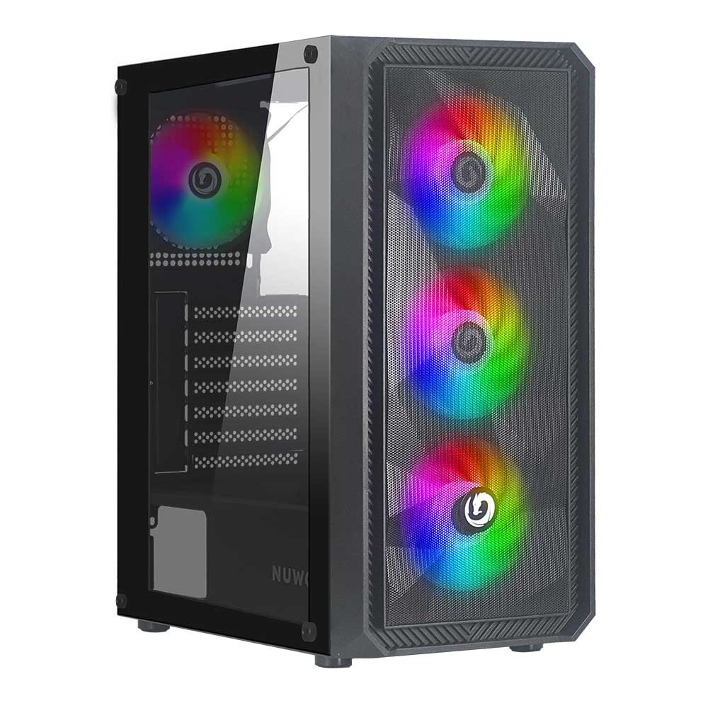 Case Mid Tower No Psu Rodan R602 2Usb3 0 5Mm Spcc Black 4 Fan Argb - Visualizzazione dettagliata