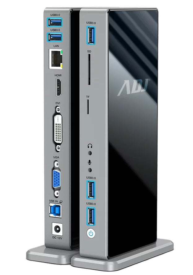 Docking Station 15In1 Usb3 0 York Hdmi Dvi Vga Lan 5 Usb Sd Tf 3 5Mm - Visualizzazione dettagliata