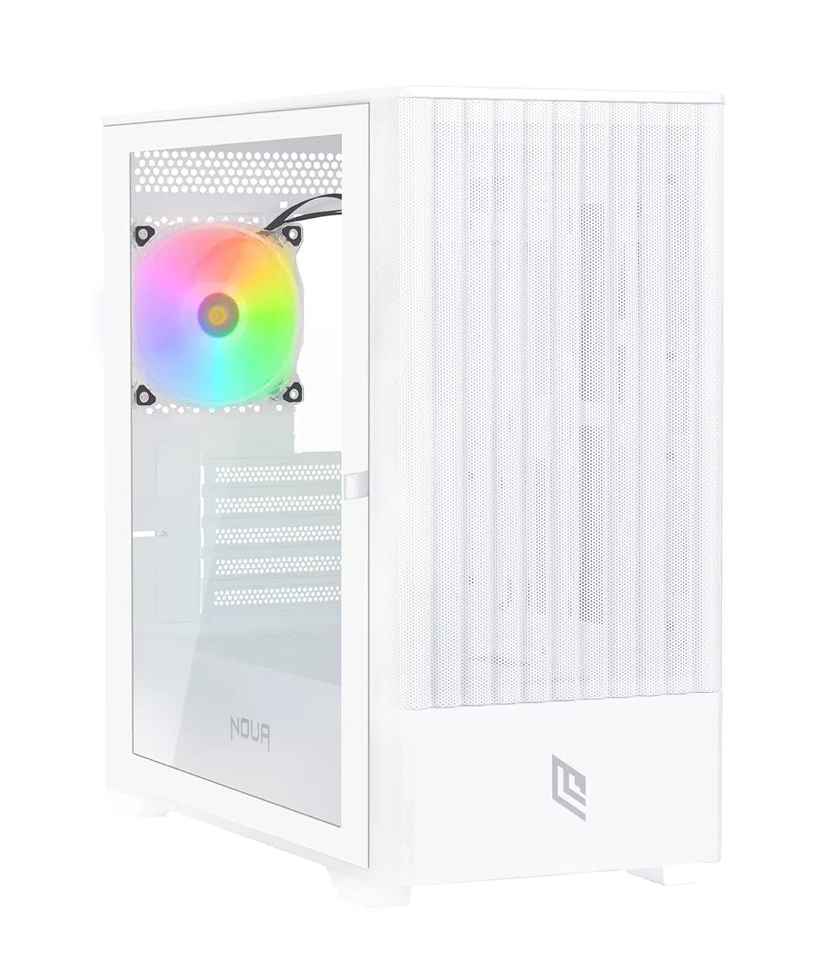 Case Mini Tower No Psu Fobia L111 Wht 3Usb3 1Fan Argb Vetro Temperato - Visualizzazione dettagliata