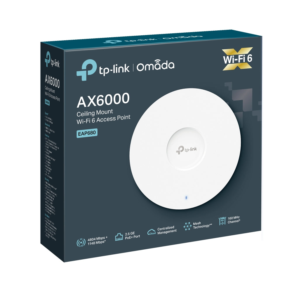 Access Point Ax6000 Dual Band Wifi6 1P 2 5G Rj45 Poe 4 Antenne Interne - Visualizzazione dettagliata