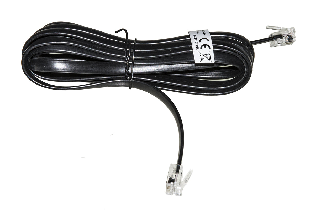 Cavo Telefonico Piatto Rj12 6P6C Nero 2Mt - Visualizzazione dettagliata