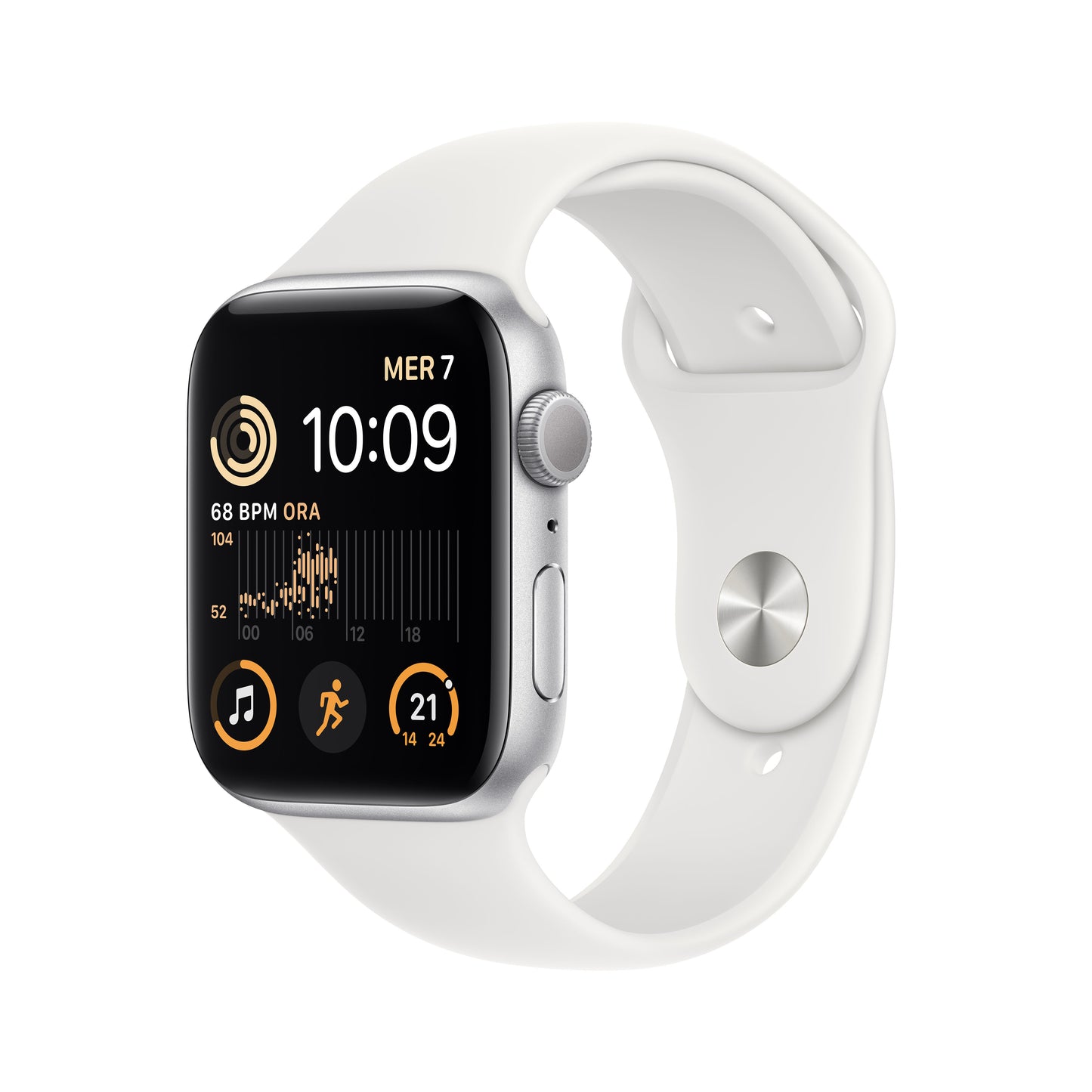 Watch Se 44Mm Argento Gps 2022 Alluminio Sport Band Bianco - Visualizzazione dettagliata