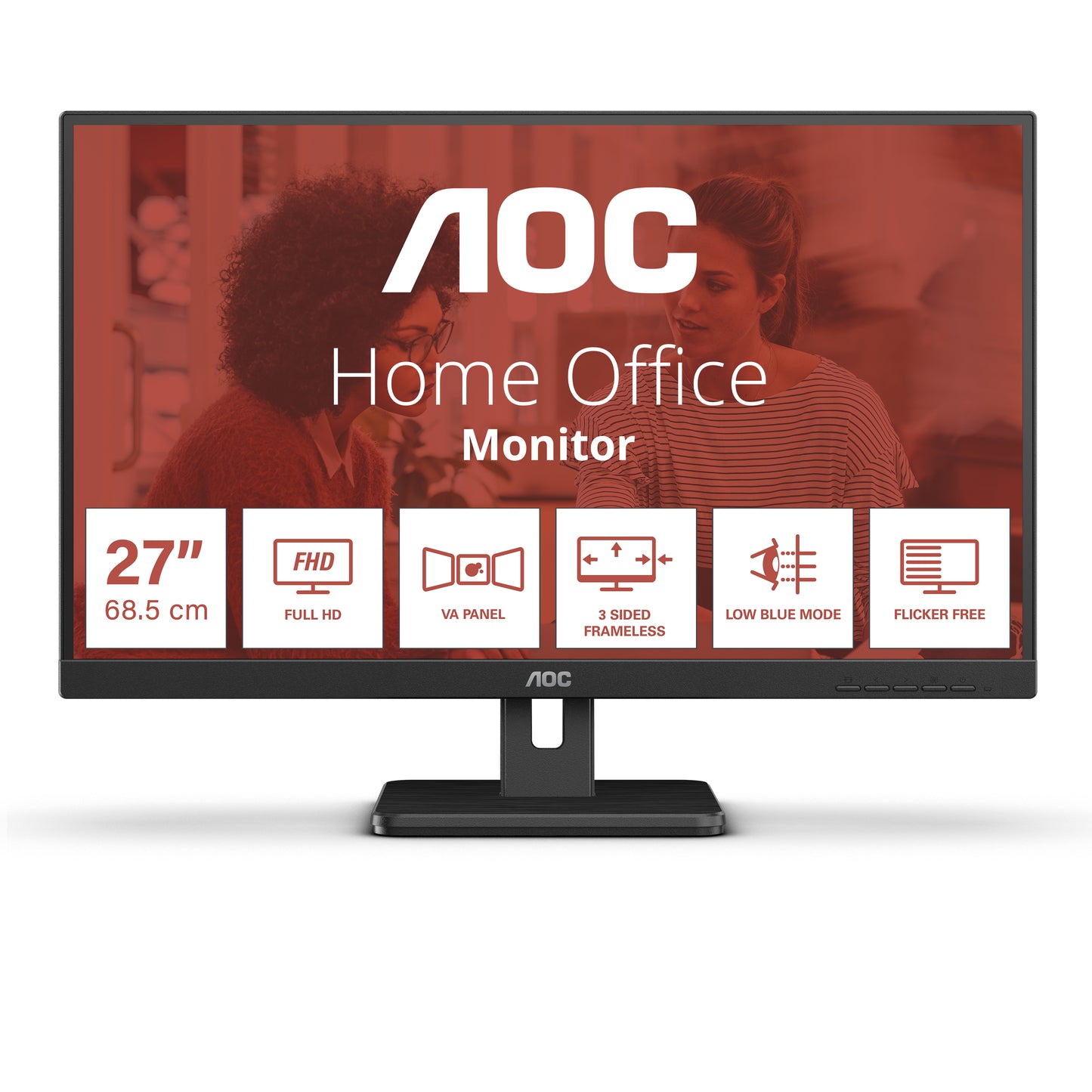 Mon 27Va Vga Hdmi Dp Mm Vesa 100 Aoc 27E3Um - Visualizzazione dettagliata