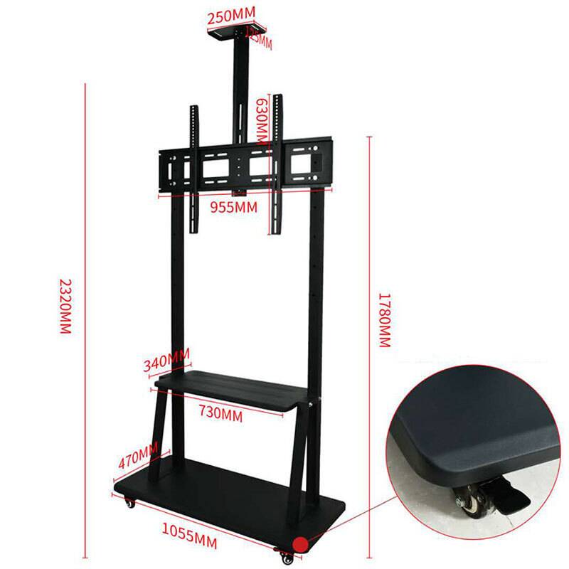 Staffa Pavimento 37 100 Ruote Ripiano Vesa Max 900X600 120Kg - Visualizzazione dettagliata