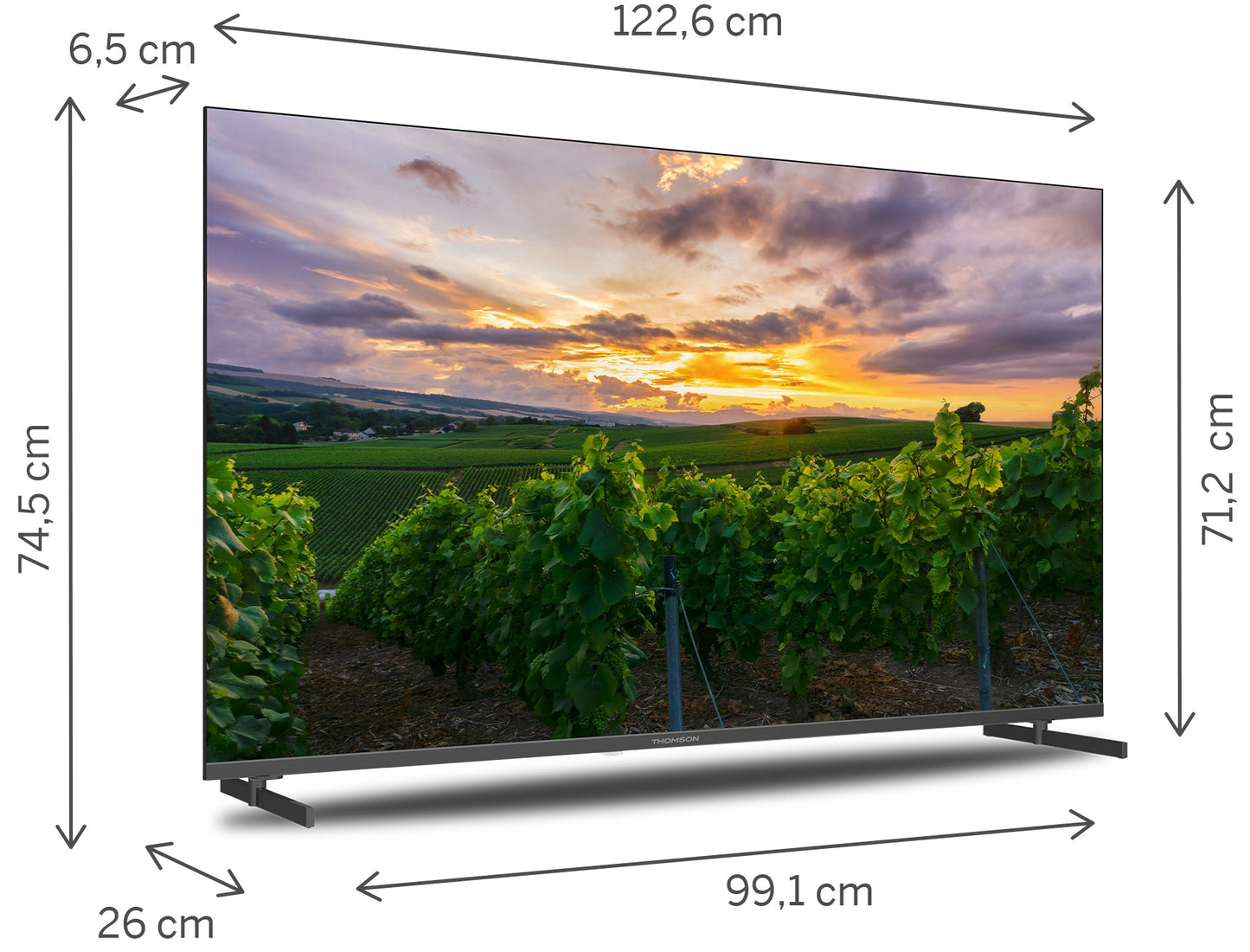 Tv 55 Thomson 4K Qled Smart Uhd T2 C2S2 Android 11 Frameless - Visualizzazione dettagliata