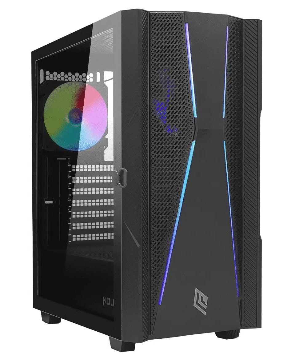 Case Mid Tower No Psu Diamond C101 1U3 1U2 1 Fanargb Vetro Bk - Visualizzazione dettagliata