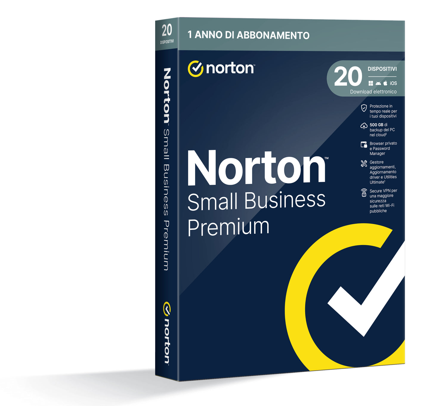 Norton Small Business Premium 1User 20 Dev 500Gb Backup 12 Mesi - Visualizzazione dettagliata