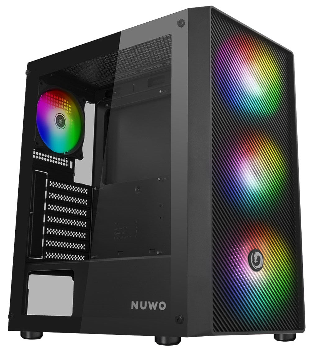 Case Mid Tower No Psu Rodan R603 3Usb3 0 5Mm Spcc 4Fan Rainbow Black - Visualizzazione dettagliata