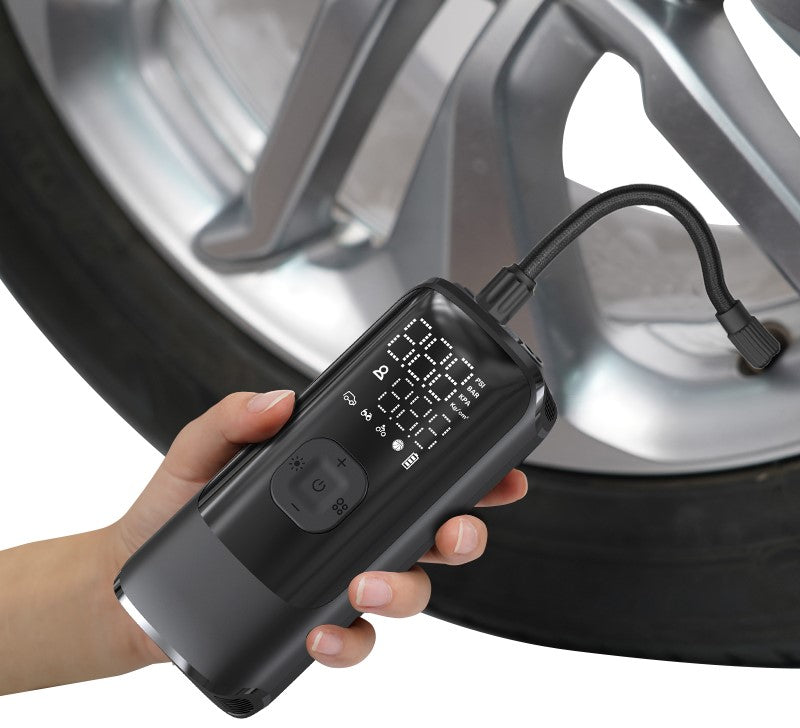 Power Bank 4000Mah Usbc Con Air Compressor Led Display - Visualizzazione dettagliata