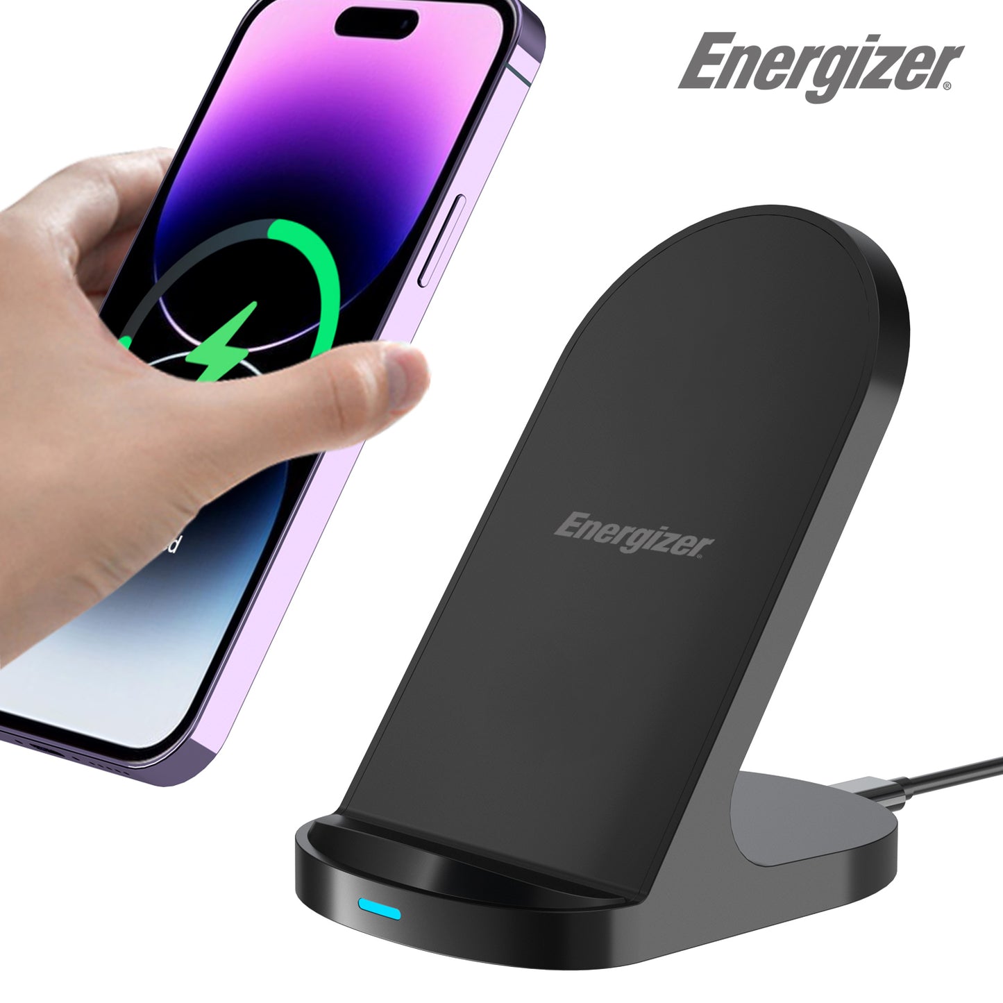 Energizer Wireless Charger Stand Nero - Visualizzazione dettagliata