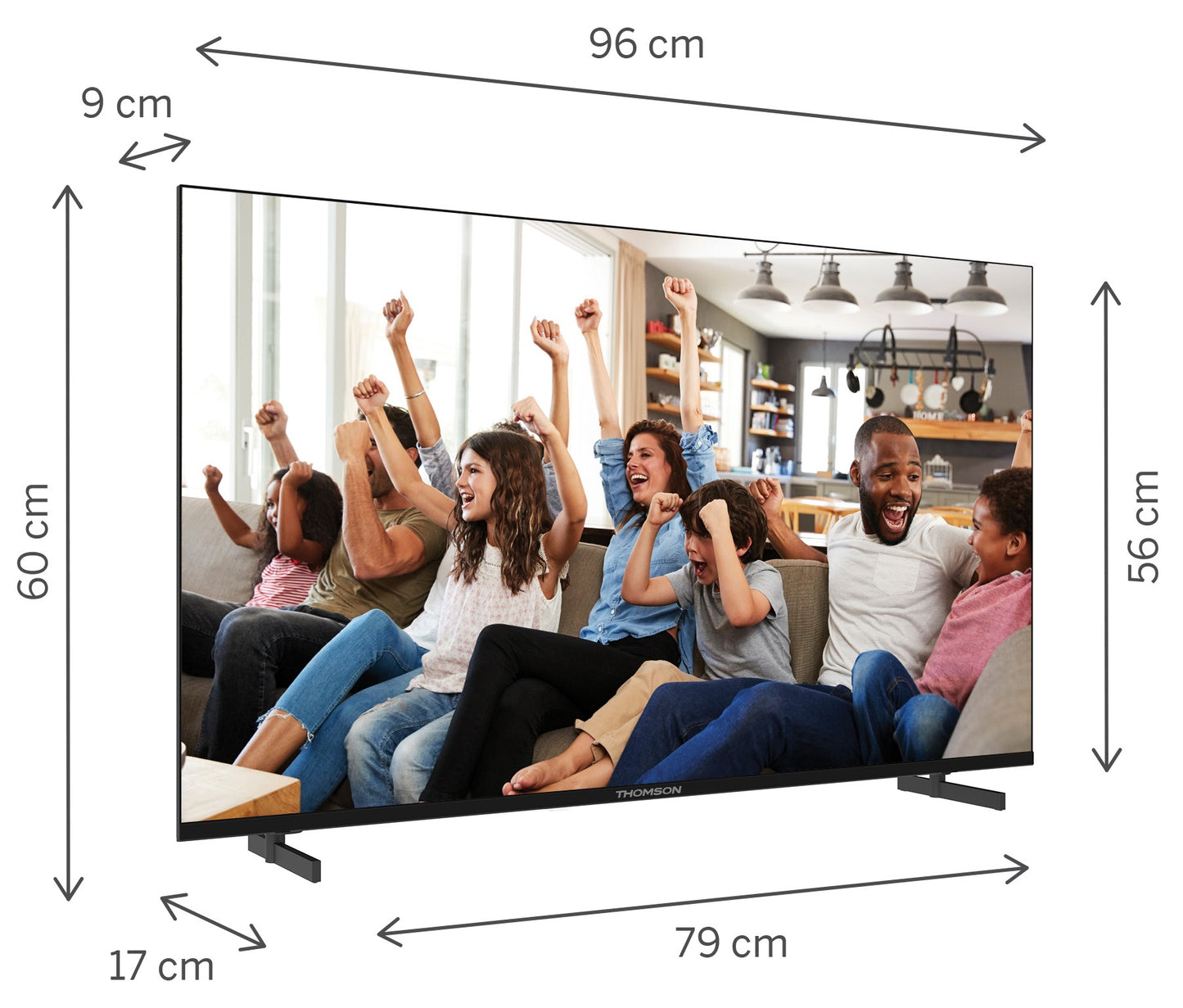 Tv 43 Thomson 4K Smart Uhd T2 C2S2 Google Tv Frameless - Visualizzazione dettagliata
