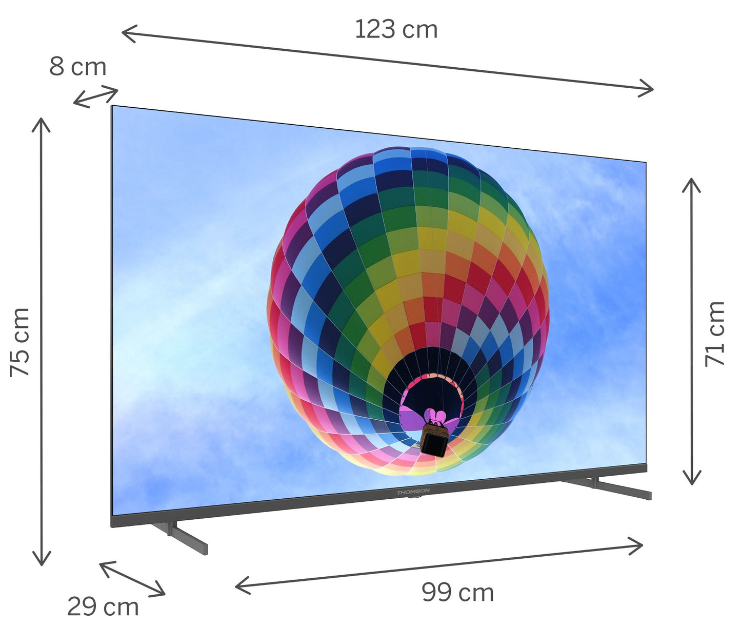 Tv 55 Thomson Uhd Smart 4K Qled T2 C2S2 Google Tv - Visualizzazione dettagliata