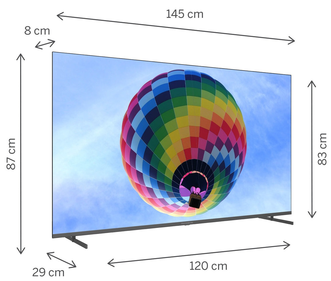 Tv 65 Thomson Uhd Smart 4K Qle T2 C2S2 Google Tv - Visualizzazione dettagliata
