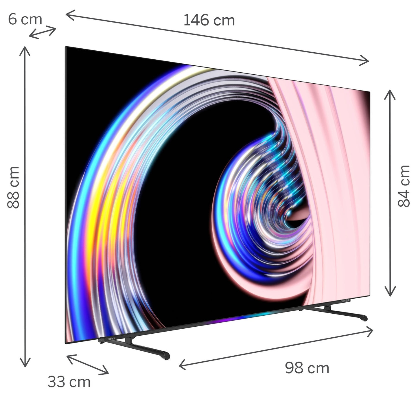 Tv 65 Thomson Uhd Smart 4K Oled T2 C2S2 Google Front Speaker 120Hz - Visualizzazione dettagliata