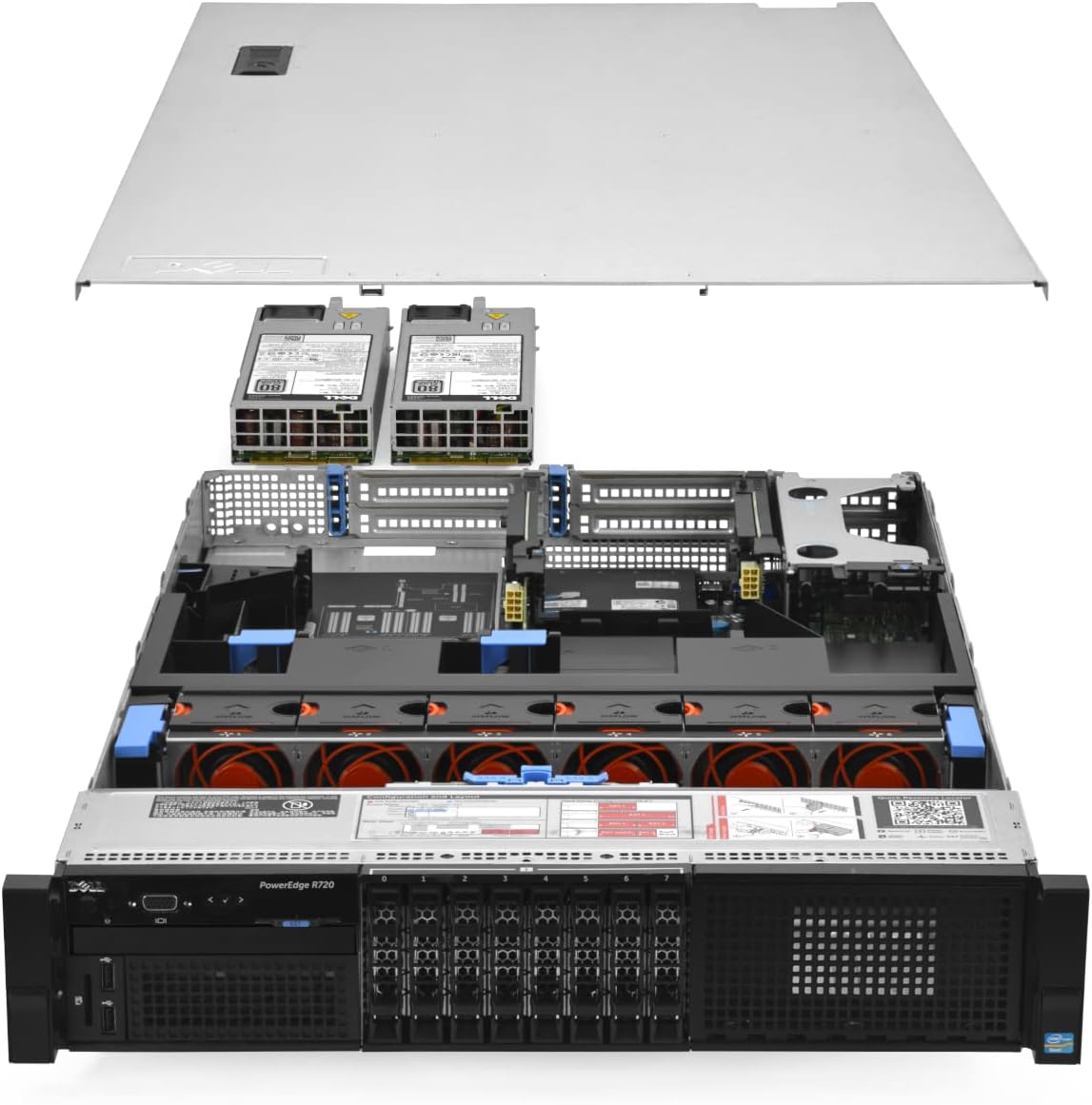 Server Ref Dell R720 2Xe5 2690 128G 2X1 2Tb Sas H710 Idrac7 16Xsff 2Psu - Visualizzazione dettagliata