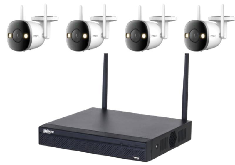 Kit Nvr 4Ch Wifi 1Tb Nvr1104Hs W S2 4 Bullet Ipc F22Fep Full Color - Visualizzazione dettagliata