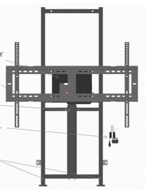 Staffa Da Muro Motorizzata Vb Stnd 104 800X600 75Kg 6500 High - Visualizzazione dettagliata