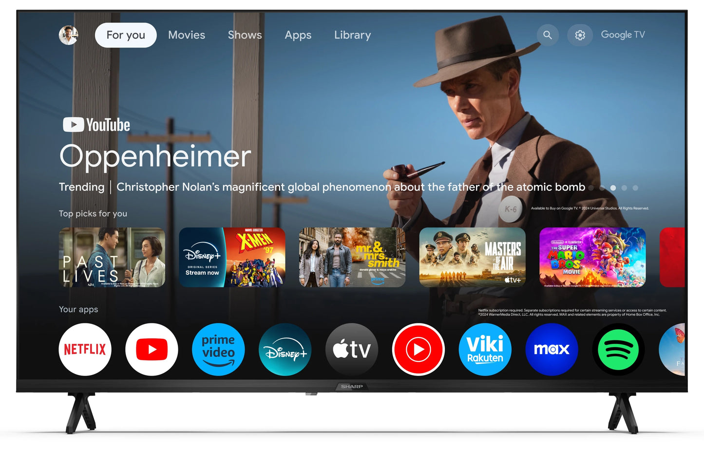 Tv 40 Sharp Led 40Gf2265E Googletv Tv Smart Fhd Cast Bluetooth - Visualizzazione dettagliata