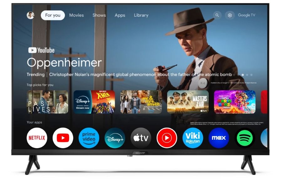 Tv 32 Sharp Qled Smart Google Tv Fhd Tvsat Dvbt2 Dvbs2 Chromecast - Visualizzazione dettagliata