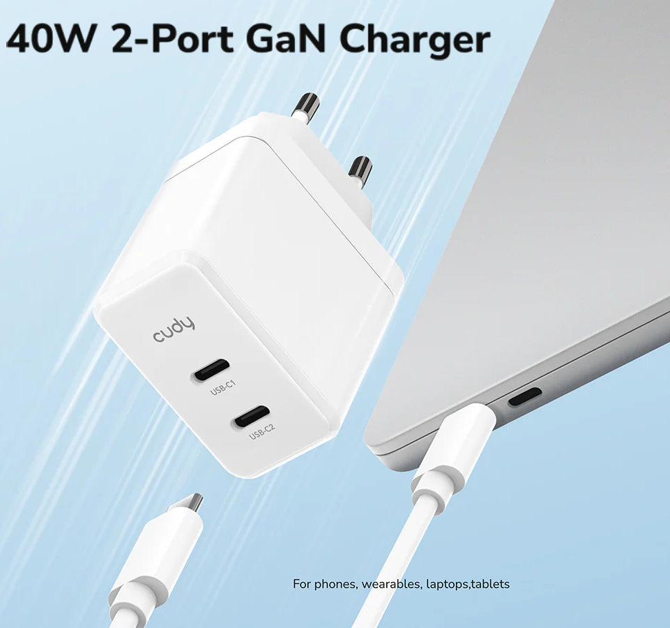 Carica Batteria Usb C 40W 2P 20W X Iphone Da 12 Galaxy Ipad Macbair - Visualizzazione dettagliata