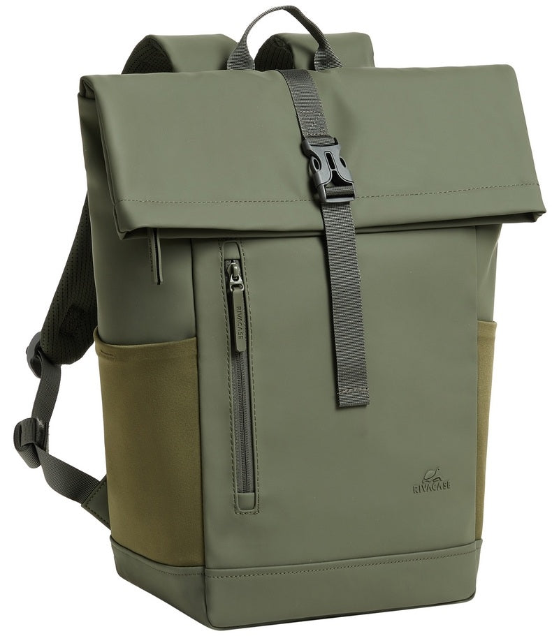 Borsa Nb Zaino 14 15 6 Verde Oliva Eco 17L Roll Top Eden - Visualizzazione dettagliata