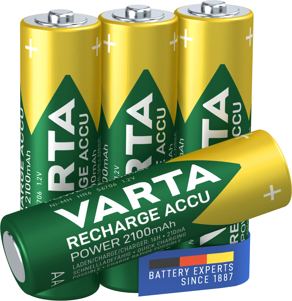 Batteria Stilo Aa Ricaricabile 2100Mah Conf Blister 4Pz Varta - Visualizzazione dettagliata