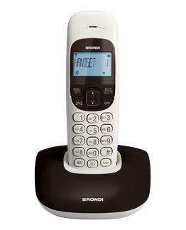 Telefono Cordless Brondi Nice Bicolore Nero Bian Rubrica Id Call - Visualizzazione dettagliata