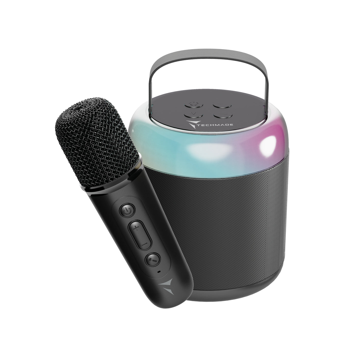 Karaoke Techmade Bt Speaker Mic Ner O Sd Slot Batteria 500Mah Lithium - Visualizzazione dettagliata