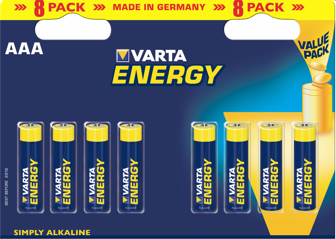 Batteria Ministilo Aaa Lr03 Energy Megapack 8Pz 1 5V Varta - Visualizzazione dettagliata