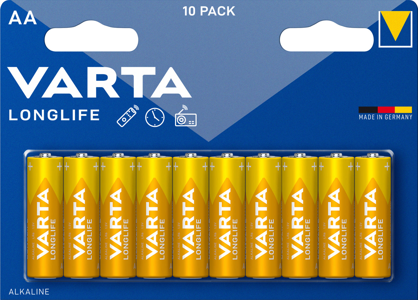 Batteria Stilo Aa 1 5V Lr06 Long Life 10Pz Varta Megapack - Visualizzazione dettagliata