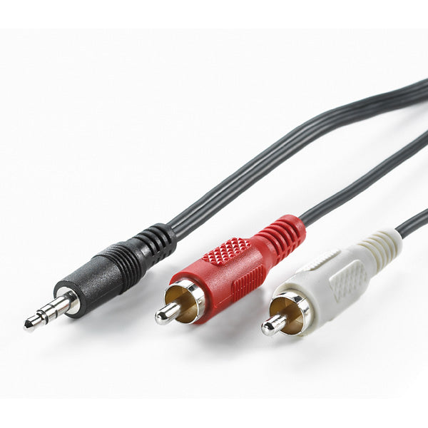 Cavo 3 5Mm 2Rca 1 5Mt M M Bk Rd Wh - Visualizzazione dettagliata