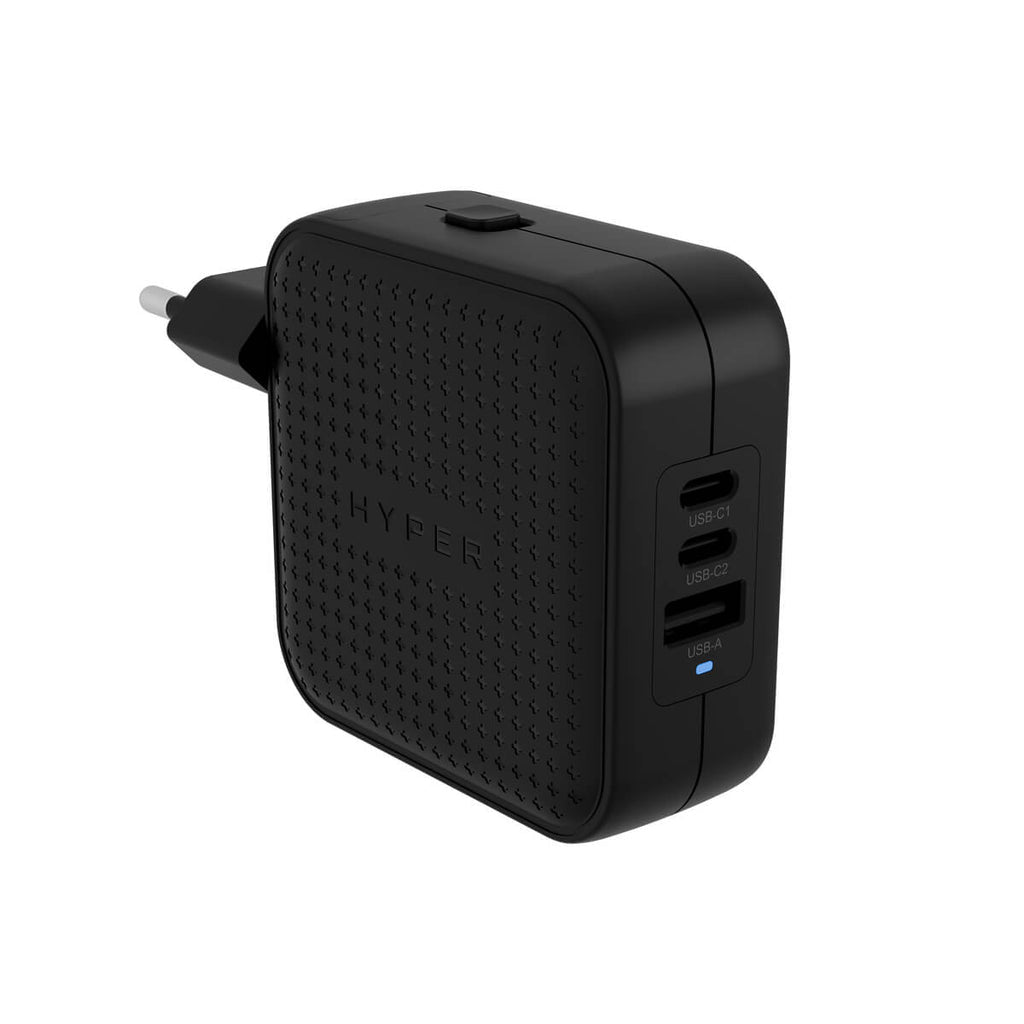Caricatore Da Viaggio 70W Hyper Bk Usb C Gan 3C 1A Nero - Visualizzazione dettagliata