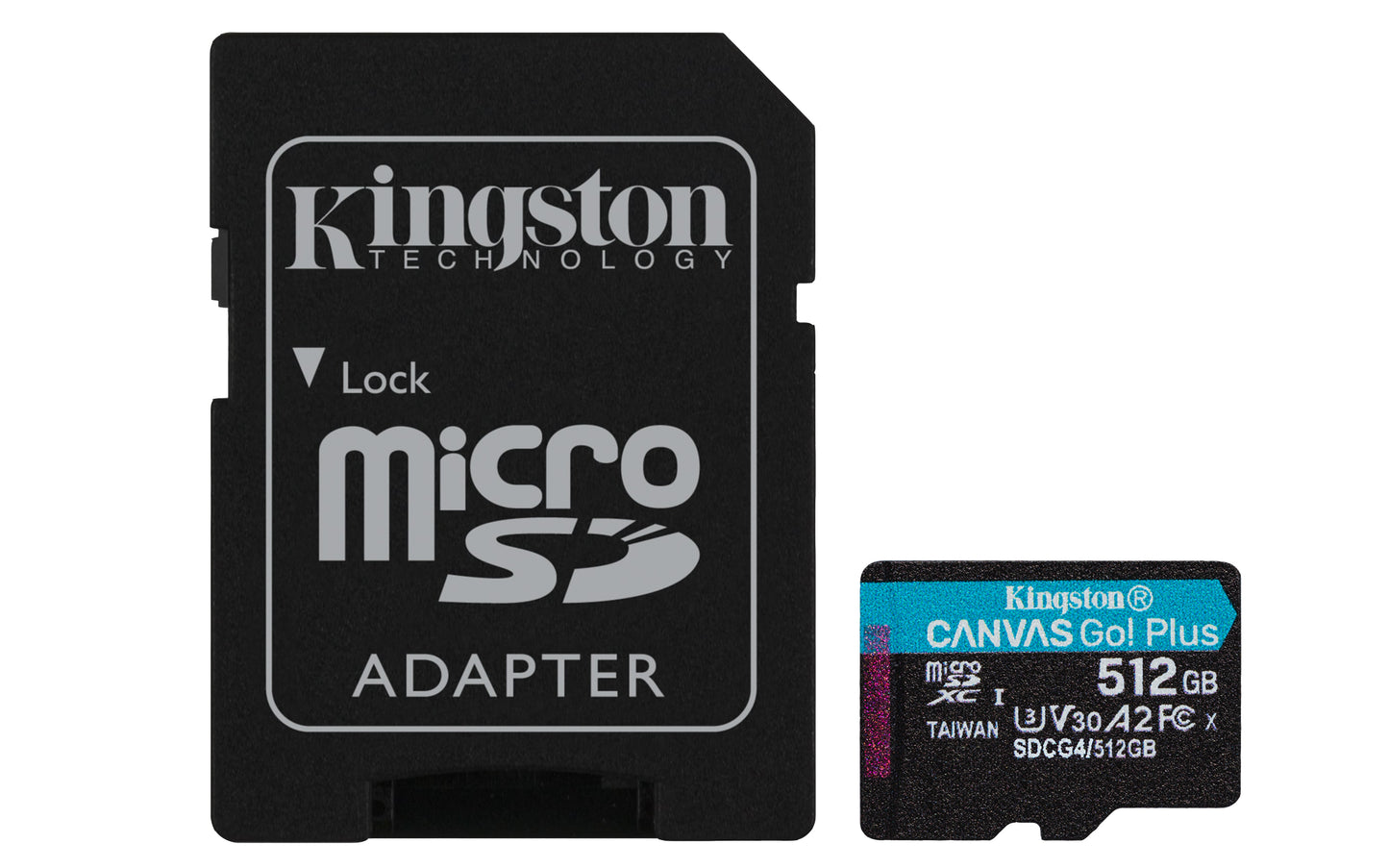 Sd Micro 512Gb Cl10 Uhs I Con Adatt 200Mb S Let 160Mb S Scrit Kingston - Visualizzazione dettagliata