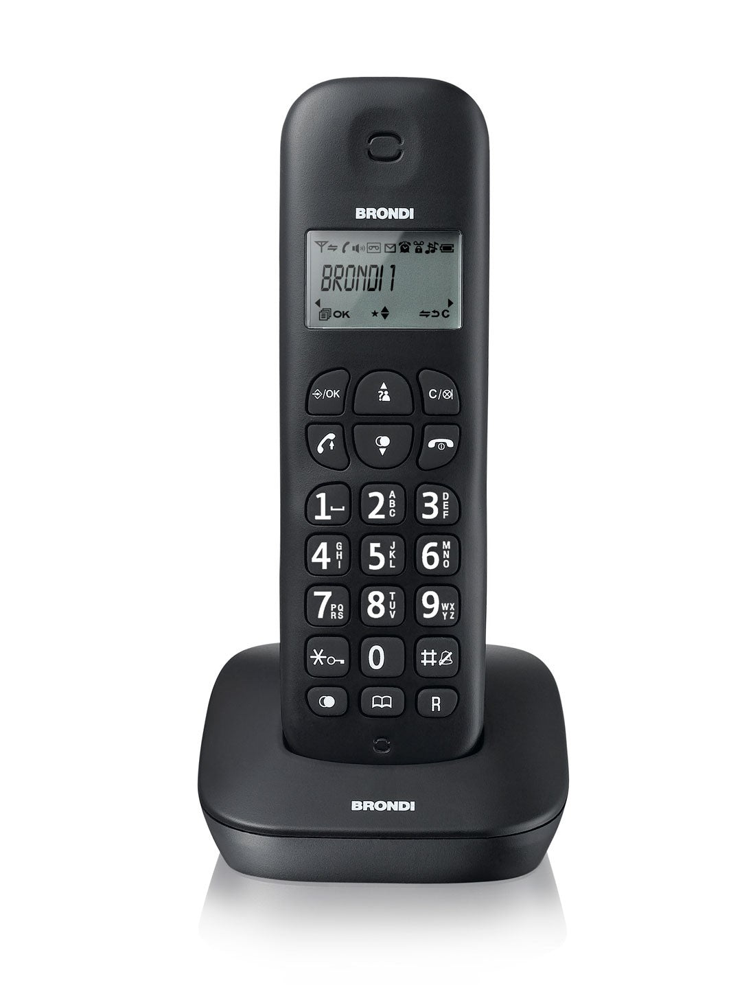 Telefono Cordless Brondi Gala Nero Rubrica Lista Chiamate Blocco Tasti - Visualizzazione dettagliata