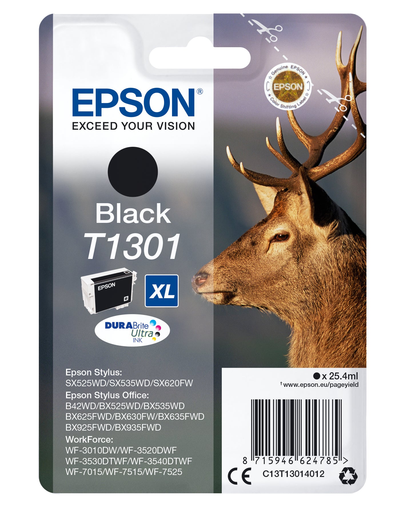 Ink Epson T1301 Nero Per Stylus Bx325Wd Sx525Wd 620Fw - Visualizzazione dettagliata
