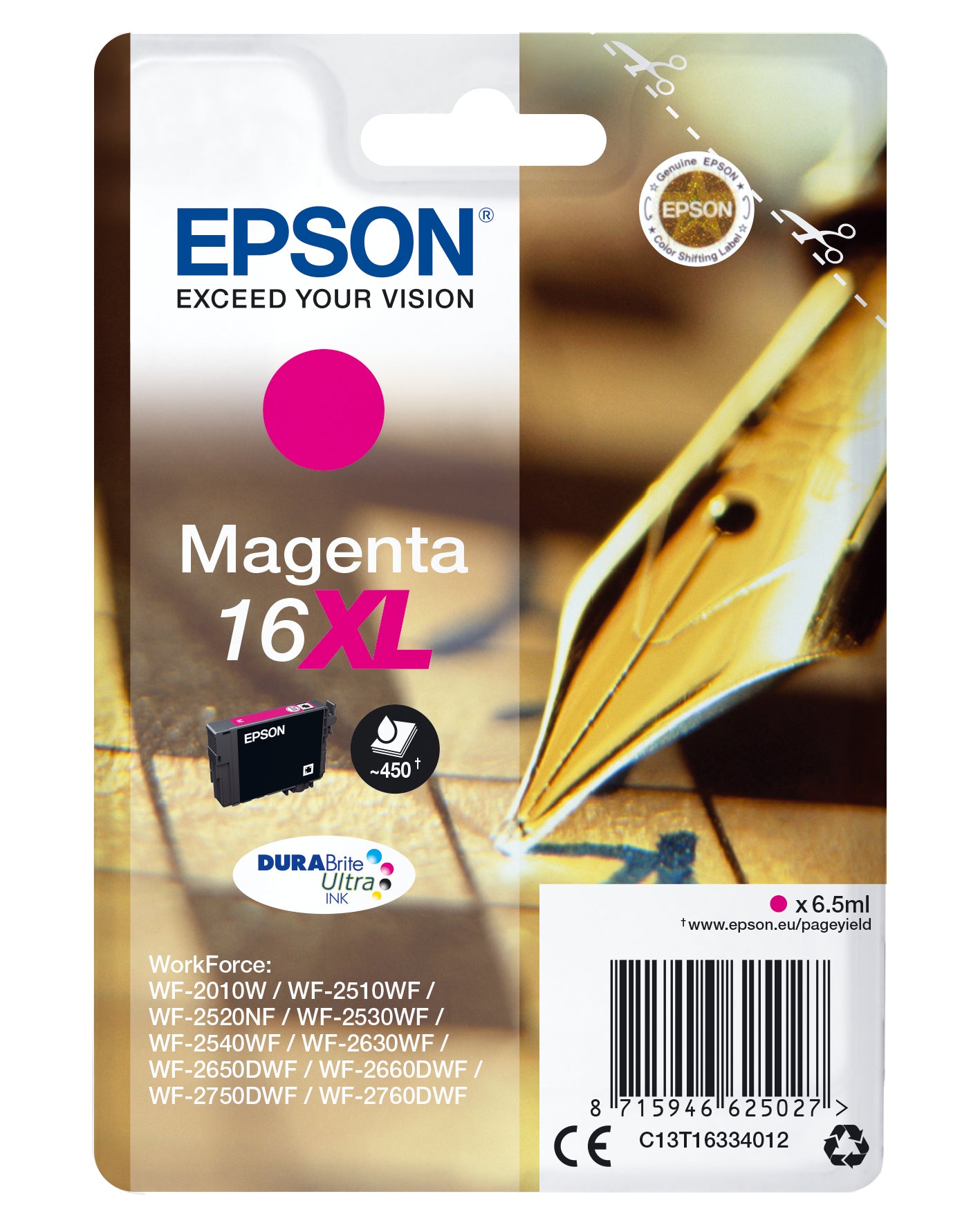 Ink Epson 16Xl Magenta Wf2010 2510 6 5Ml - Visualizzazione dettagliata