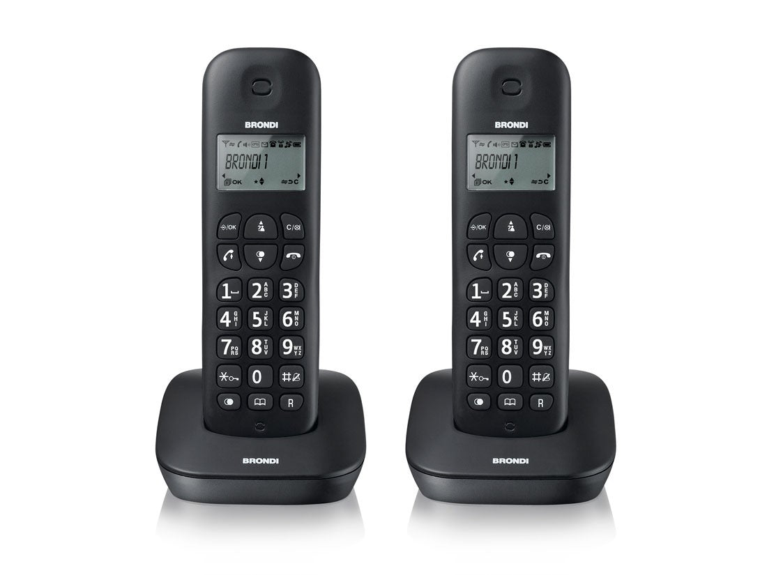 Telefono Cordless Brondi Gala Twin 2 Telefoni Sveglia Rubrica Id Chiam - Visualizzazione dettagliata