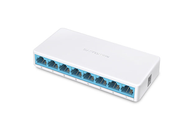 Switch Mini Desktop 8P 10 100 Rj45 Auto Mdi Mdix Plastic Case - Visualizzazione dettagliata