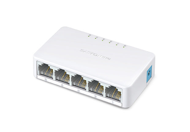 Switch Mini Desktop 5P 10 100 Rj45 Auto Mdi Mdix Plastic Case - Visualizzazione dettagliata
