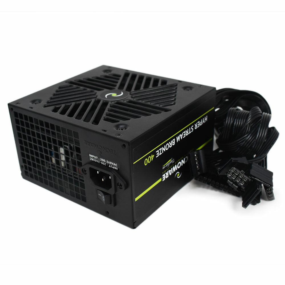 Alimentatore 400W Hyper Stream Bronze 2 Molex 4 Sata High Eff 85 - Visualizzazione dettagliata