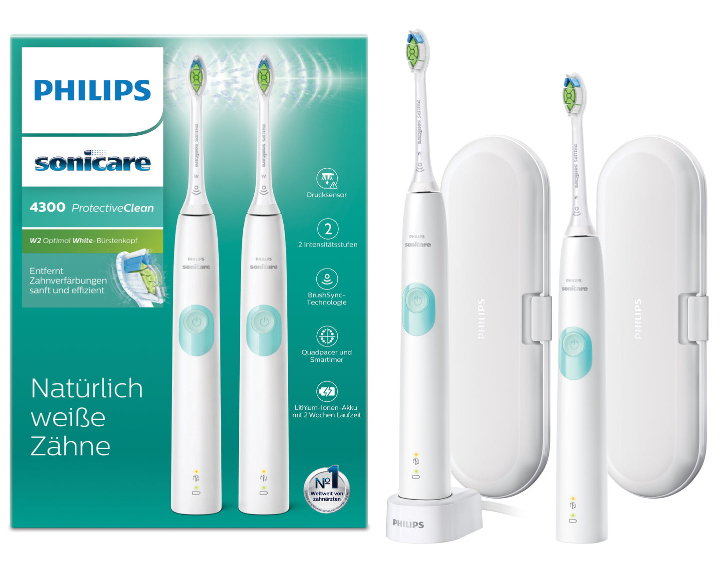 Spazzolino Da Denti Elettrico Doppi Philips Hx6807 35 4300 2Pezzi - Visualizzazione dettagliata