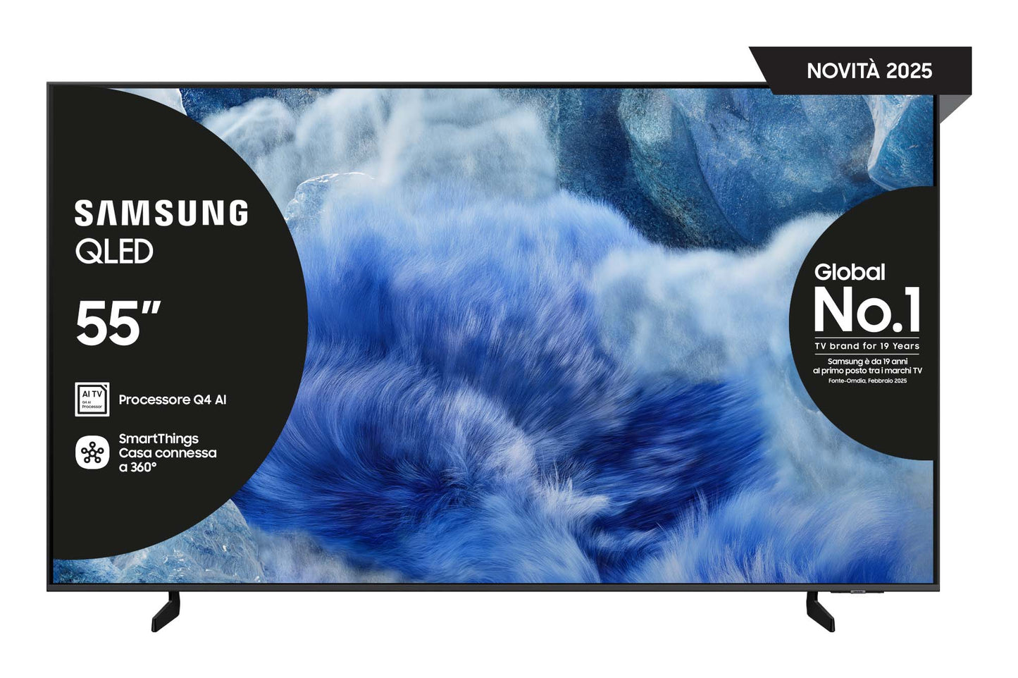 Tv 55 Sam 4K Uhd Qled Tv Smart Lan Dvt2 Dvbs2 Hdr10 Italia Qled - Visualizzazione dettagliata
