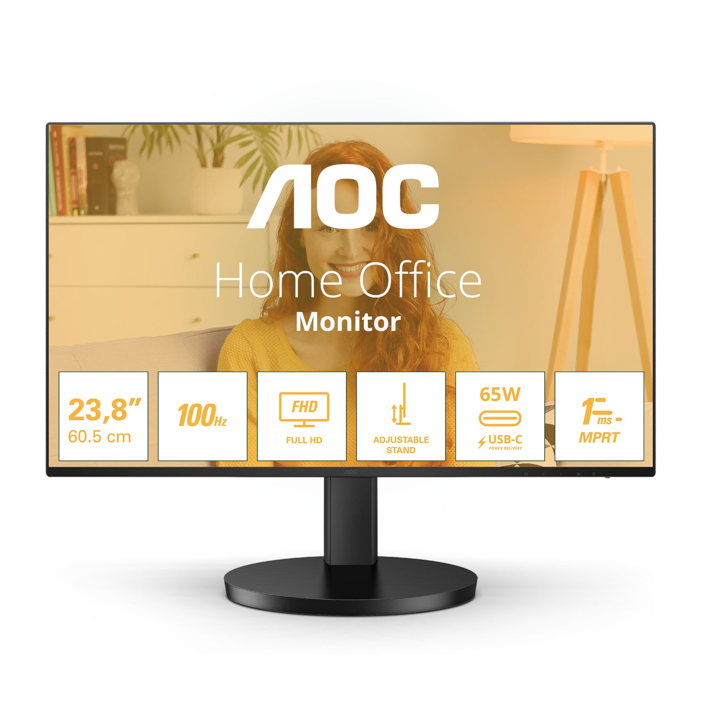 Mon 27 Ips 100Hz Usb C Hdmi Mm Aoc 27B3Cf2 Regolazione Altezza - Visualizzazione dettagliata